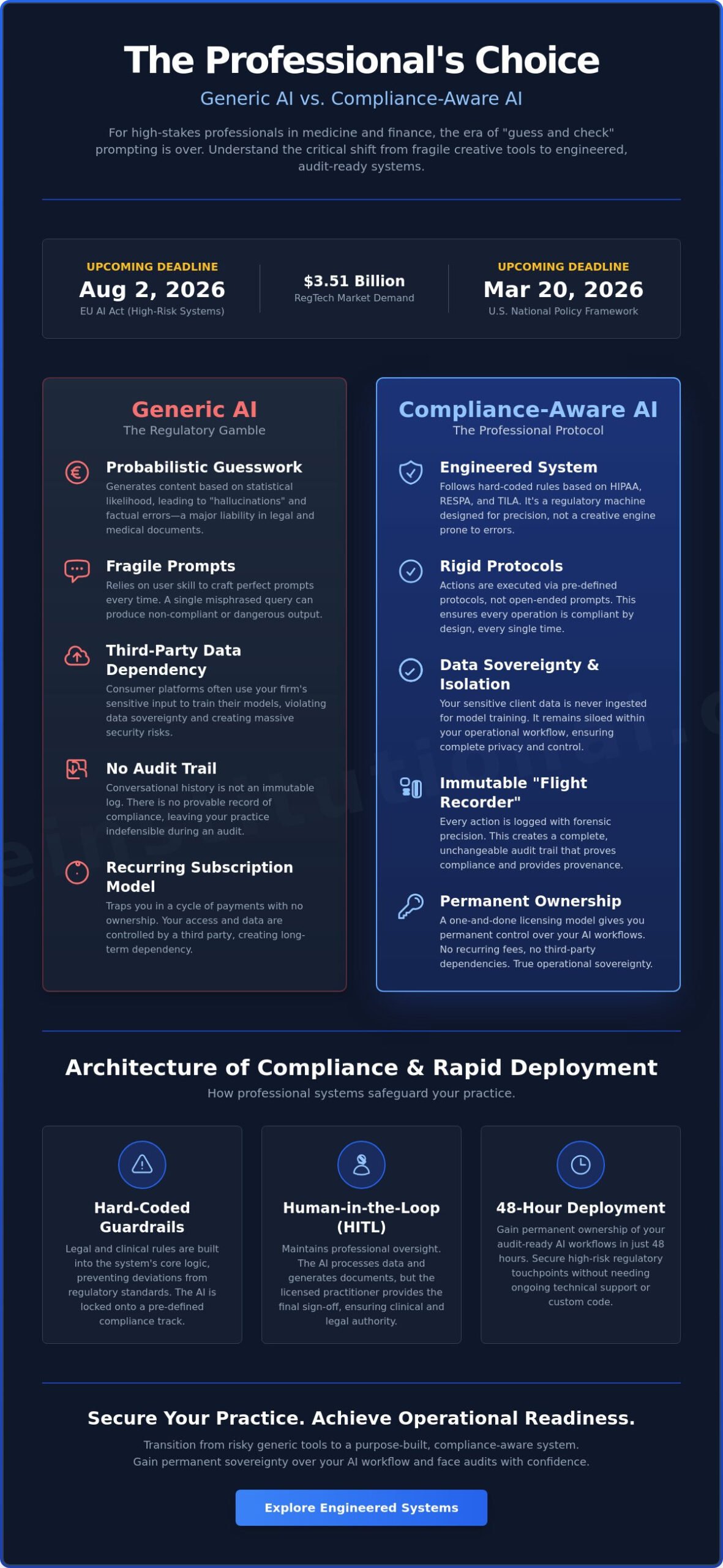 Compliance-Aware AI: Engineering Regulatory Proof into Professional Workflows